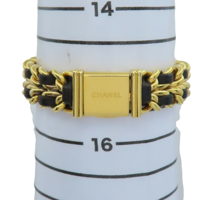 黑色錶盤 鍍金 皮革錶帶 Premiere S 腕錶【CHANEL 香奈兒】 H0001-9