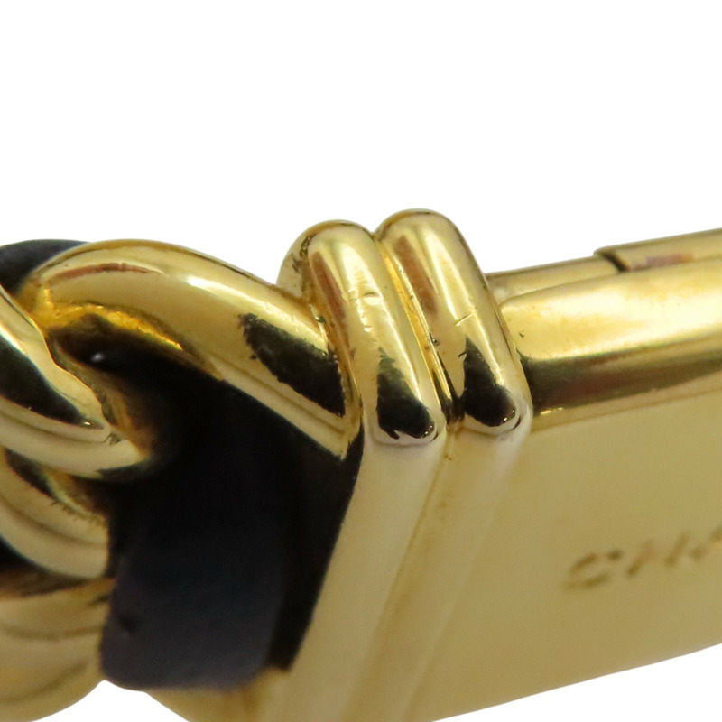 黑色錶盤 鍍金 皮革錶帶 Premiere S 腕錶【CHANEL 香奈兒】 H0001-14