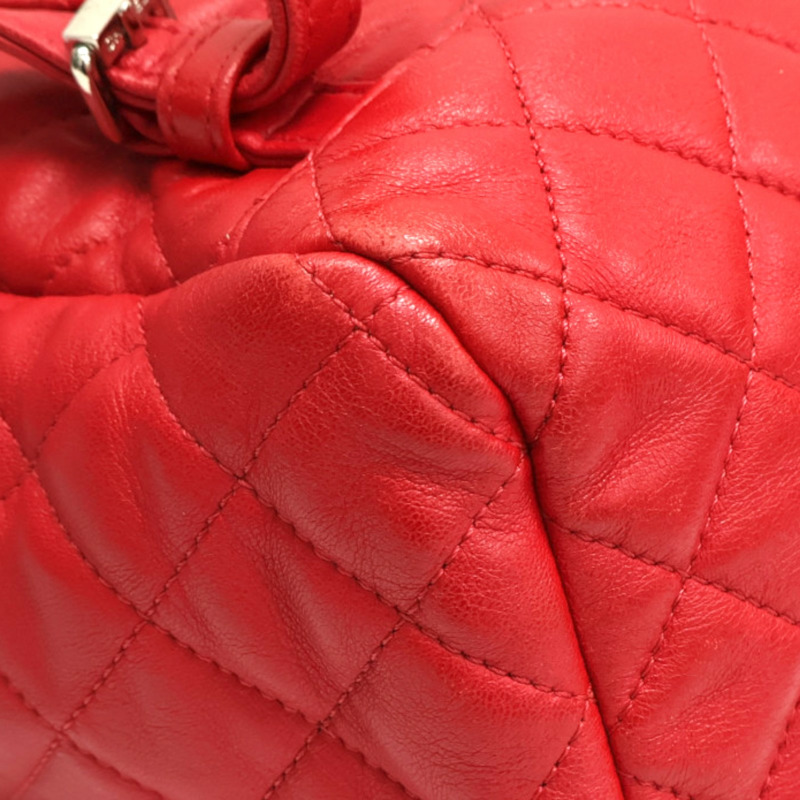 紅色 菱格紋 羊皮 Urban Spirit 後背包【CHANEL 香奈兒】 A91122-10