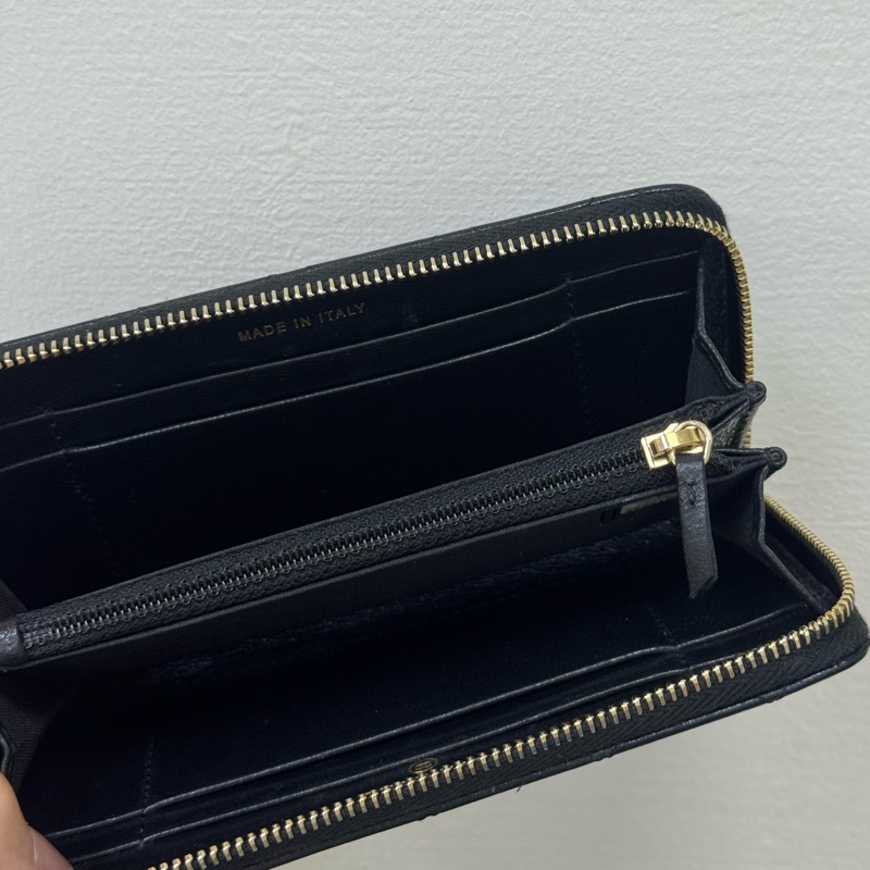 Chanel黑金LOGO拉鍊中夾-4