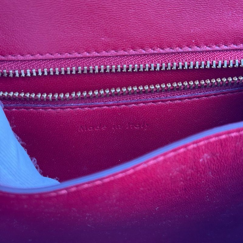 CELINE Classic Box 紅色 牛皮 小號 金扣-8