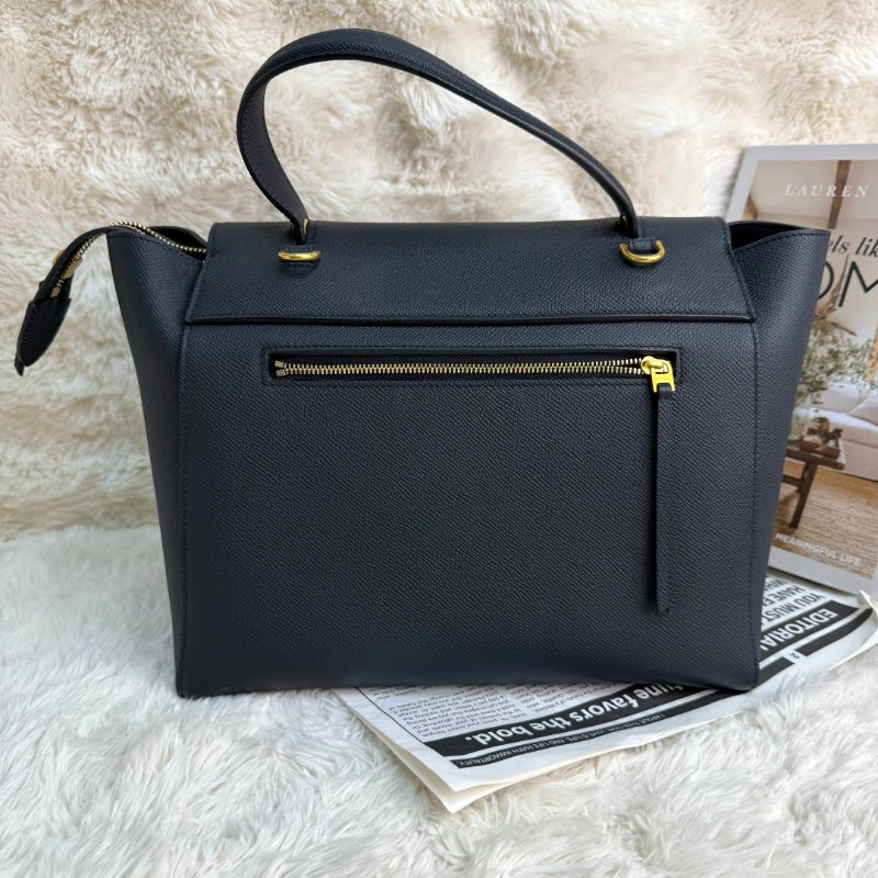 CELINE Belt 深藍色 荔枝牛皮 mini 鯰魚包-2