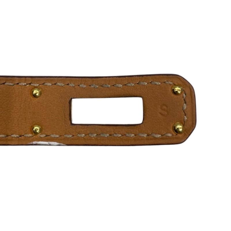 HERMES 愛馬仕 MINI KELLY DOUBLE TOUR 雙圈凱莉手環 皮革 金棕色 銀釦-8