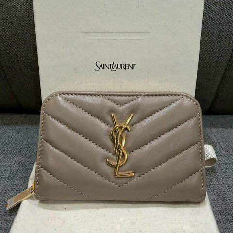 💎Han's house精品服飾💎SAINT LAURENT YSL 小羊皮 零錢包 義大利製 現貨 原價22100