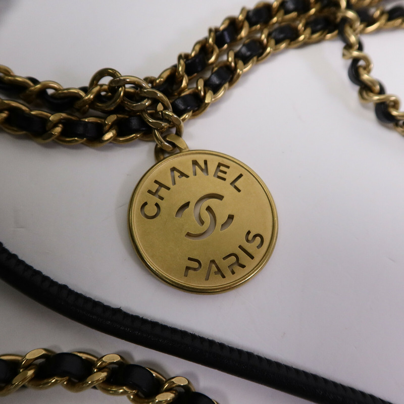 CHANEL 牛皮皮革Chanel 22 Mini鏈帶肩背袋-6