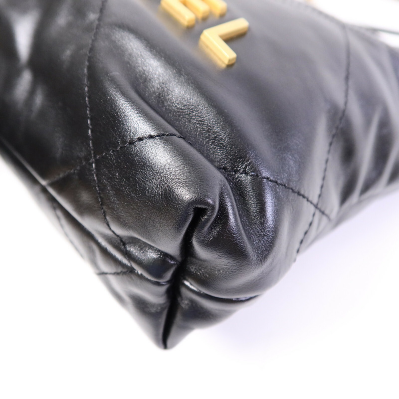 CHANEL 牛皮皮革Chanel 22 Mini鏈帶肩背袋-10