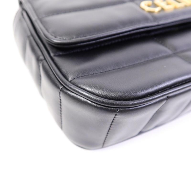 CELINE 羊皮皮革Matelasse Bag鏈帶肩背袋-11