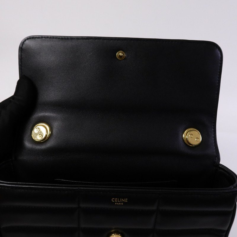 CELINE 羊皮皮革Matelasse Bag鏈帶肩背袋-14