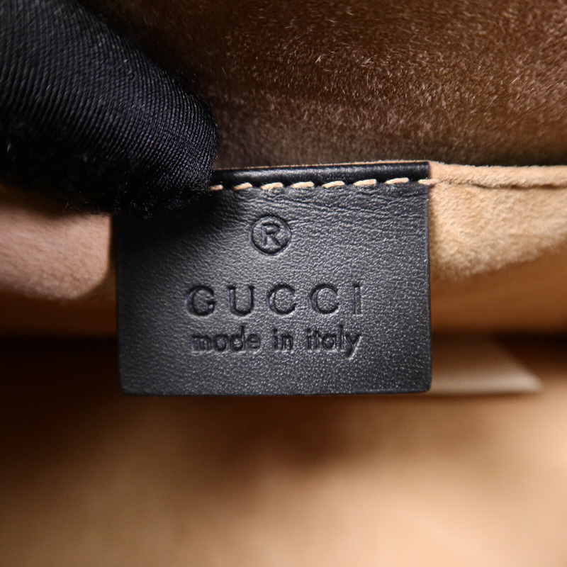 GUCCI 牛皮皮革Sylvie鏈帶肩背袋-5