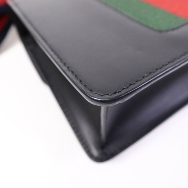 GUCCI 牛皮皮革Sylvie鏈帶肩背袋-13