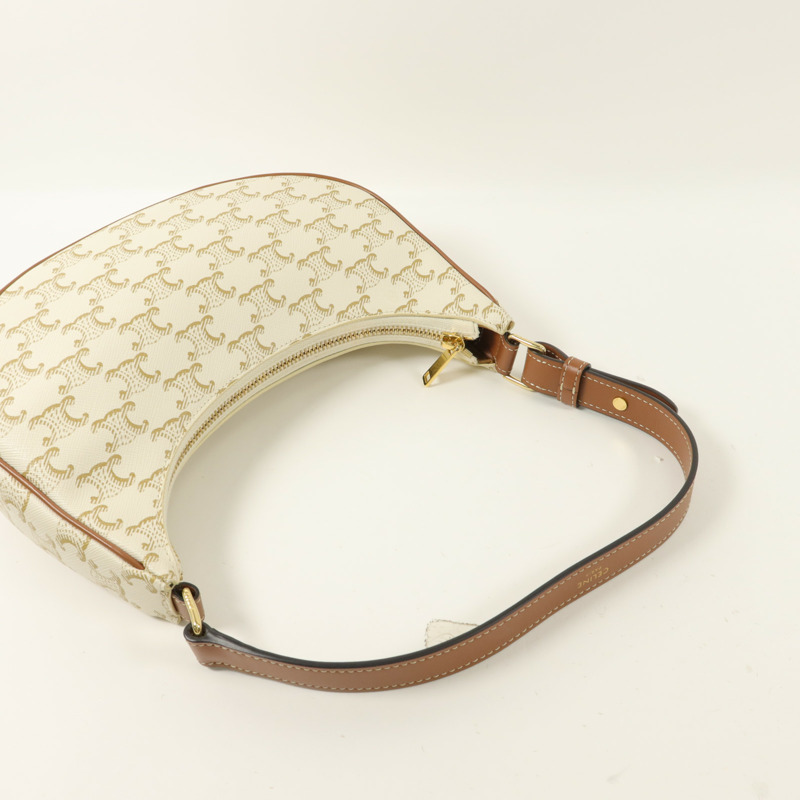 CELINE 塗層帆布Triomphe Ava Medium肩背袋-7