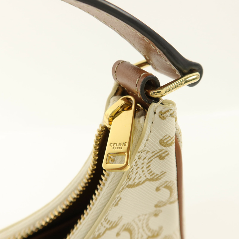 CELINE 塗層帆布Triomphe Ava Medium肩背袋-8