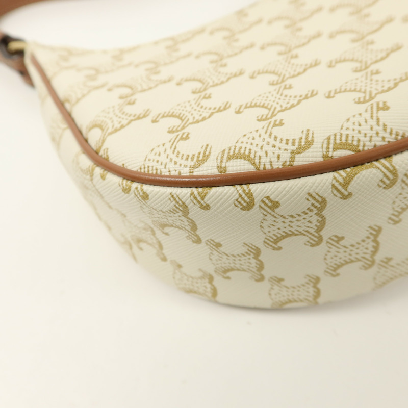 CELINE 塗層帆布Triomphe Ava Medium肩背袋-11