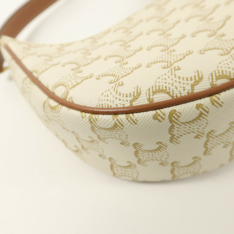 CELINE 塗層帆布Triomphe Ava Medium肩背袋-13