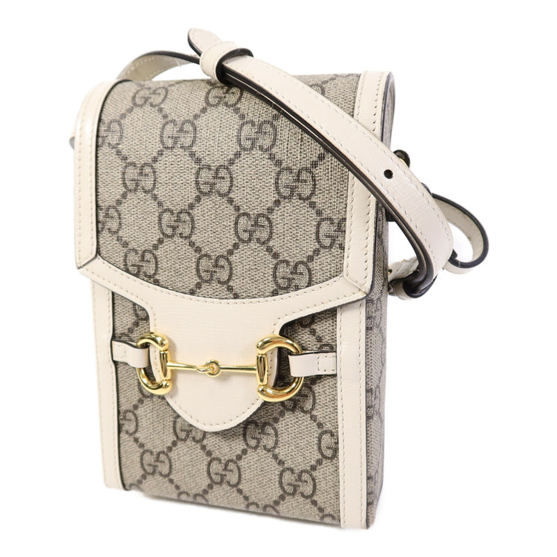 GUCCI 塗層帆布1955 Horsebit Mini肩背袋-1