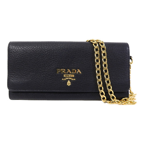 PRADA 牛皮皮革Shoulder Bag鏈帶肩背袋