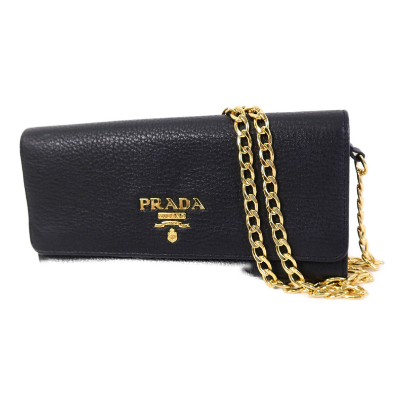 PRADA 牛皮皮革Shoulder Bag鏈帶肩背袋-2