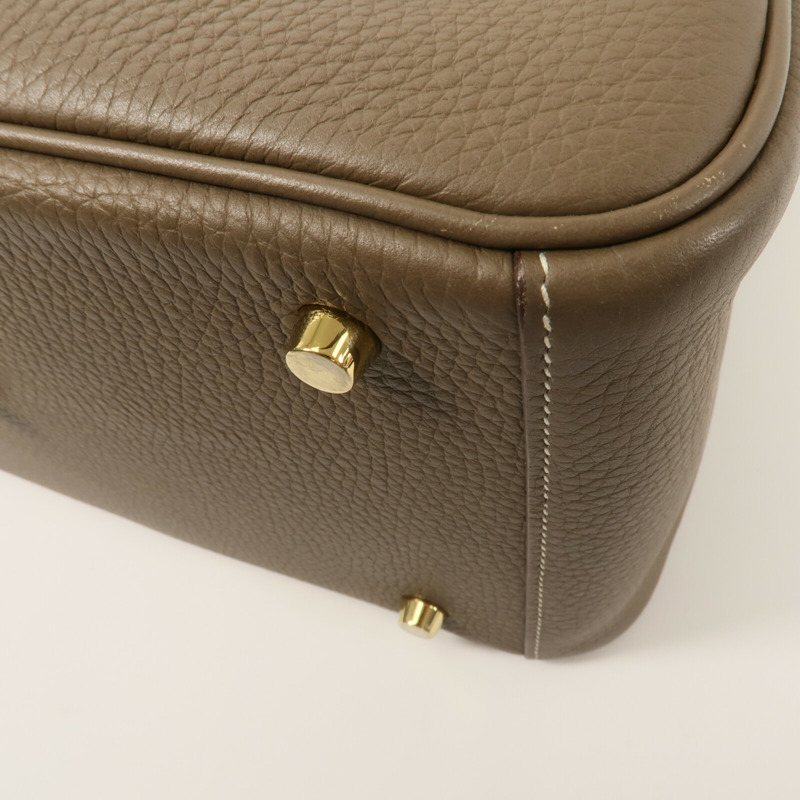 HERMES Clemence皮革Lindy 30手挽肩背兩用袋-11