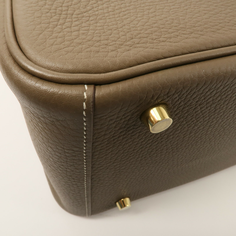 HERMES Clemence皮革Lindy 30手挽肩背兩用袋-12