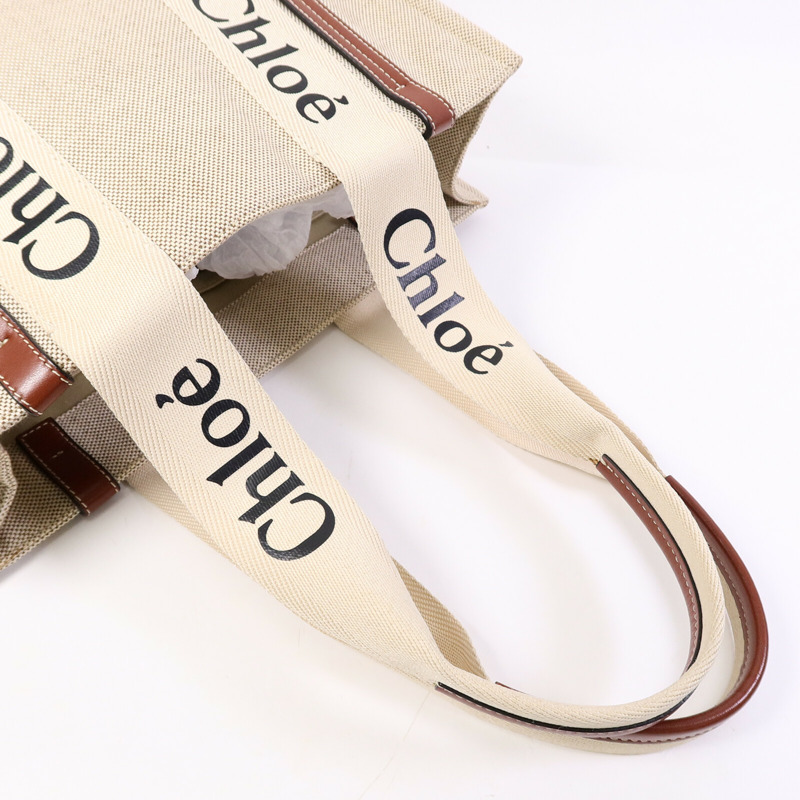 Chloe 帆布Woody Medium手挽袋-7