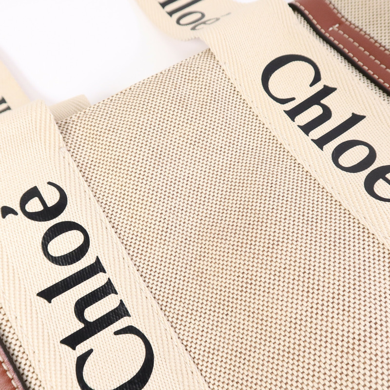 Chloe 帆布Woody Medium手挽袋-14