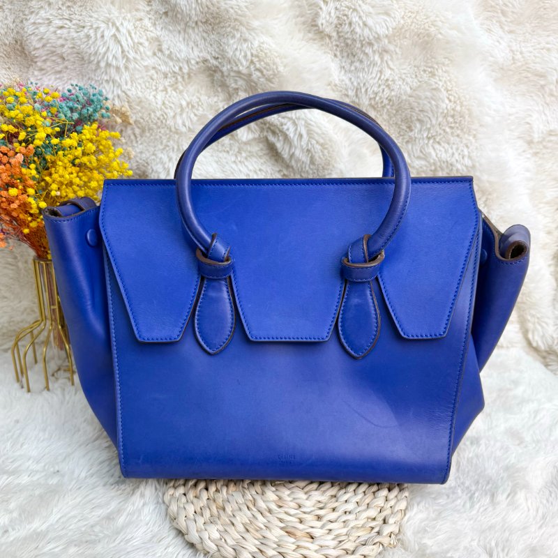 CELINE Tie 藍色 牛皮 mini 純色-0