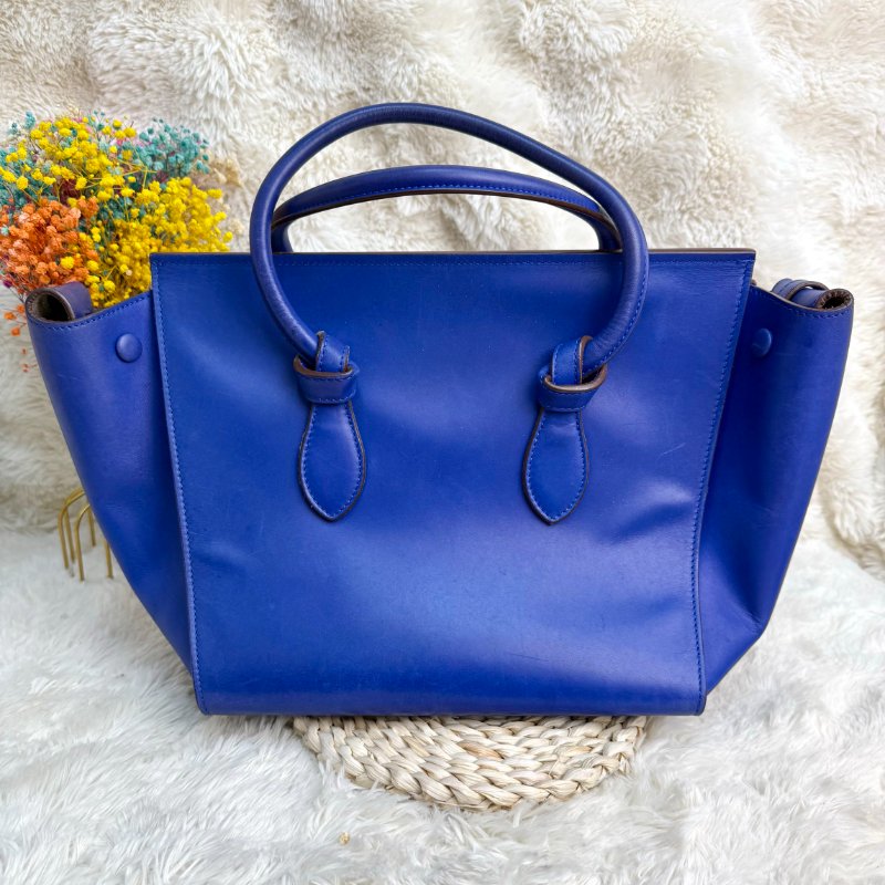 CELINE Tie 藍色 牛皮 mini 純色-1