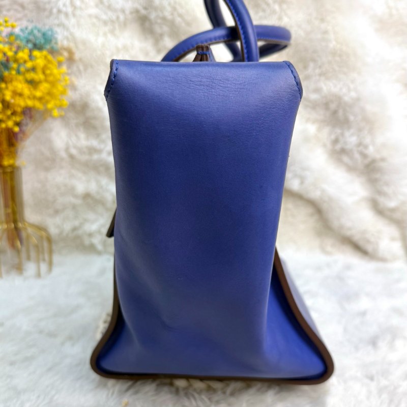 CELINE Tie 藍色 牛皮 mini 純色-2