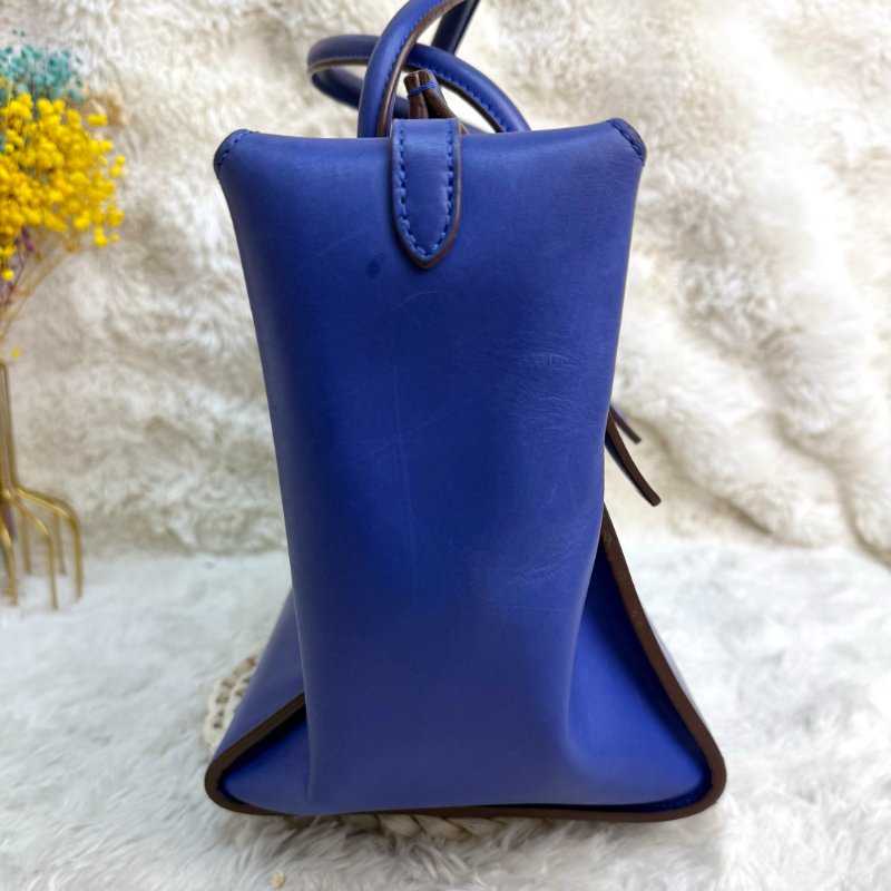 CELINE Tie 藍色 牛皮 mini 純色-3