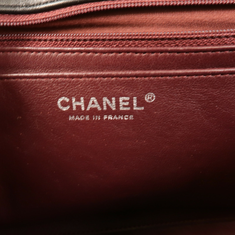 CHANEL 羊皮皮革Large Classic鏈帶肩背袋-7