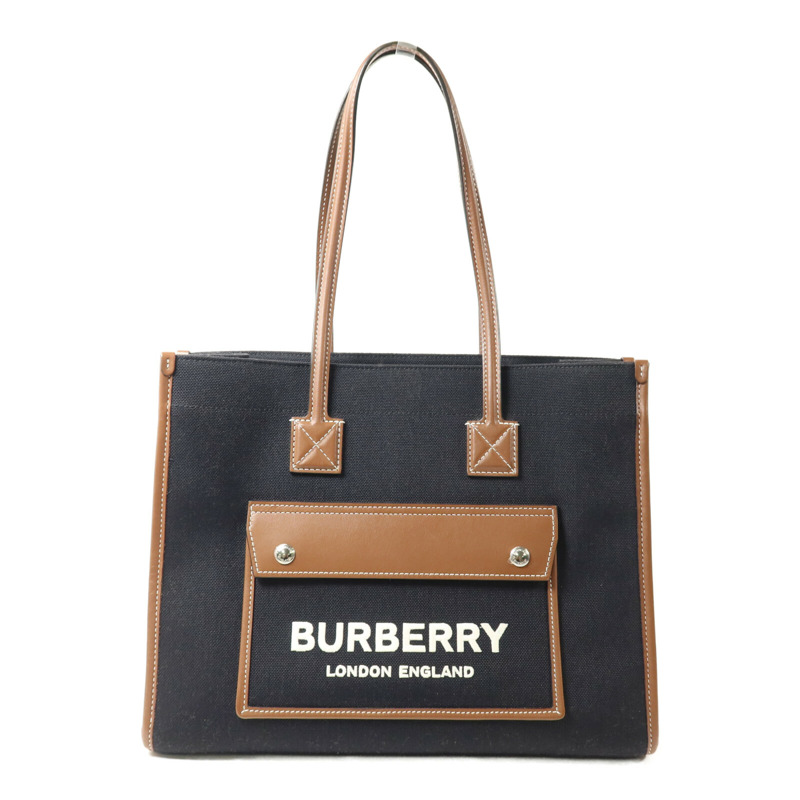 BURBERRY 帆布Freya Tote手挽袋-0