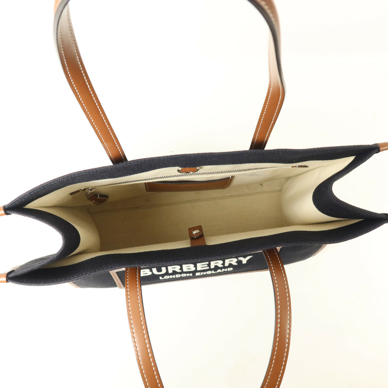 BURBERRY 帆布Freya Tote手挽袋-4