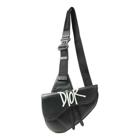 Dior 牛皮皮革Dior x Stussy Saddle Bag肩背袋