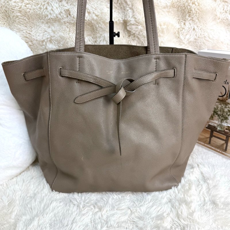 CELINE Cabas Phantom 灰色 荔枝牛皮 中號 托特包-1