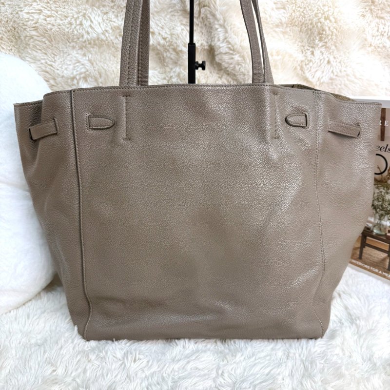 CELINE Cabas Phantom 灰色 荔枝牛皮 中號 托特包-2