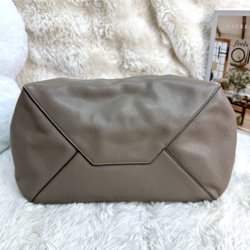 CELINE Cabas Phantom 灰色 荔枝牛皮 中號 托特包-5