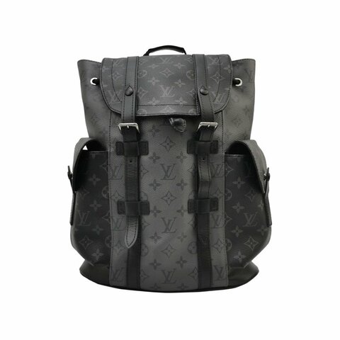 Louis Vuitton (LV) Christopher小號牛皮拼色Monogram印花垂蓋雙肩包晶片款