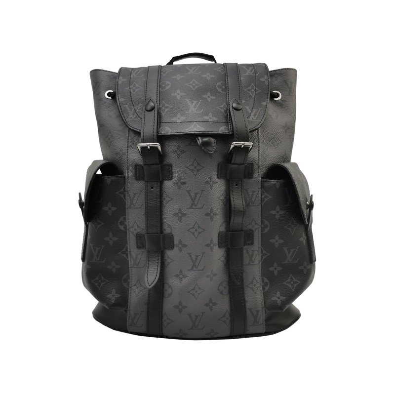 Louis Vuitton (LV) Christopher小號牛皮拼色Monogram印花垂蓋雙肩包晶片款-0