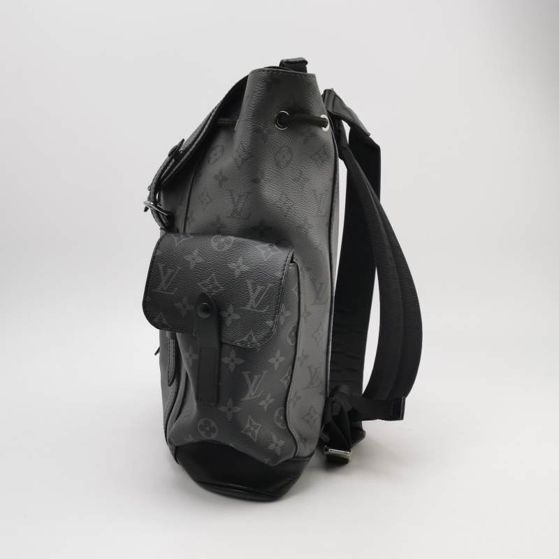 Louis Vuitton (LV) Christopher小號牛皮拼色Monogram印花垂蓋雙肩包晶片款-2