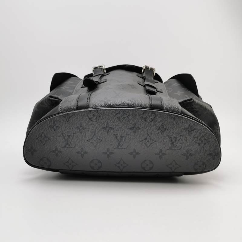Louis Vuitton (LV) Christopher小號牛皮拼色Monogram印花垂蓋雙肩包晶片款-5