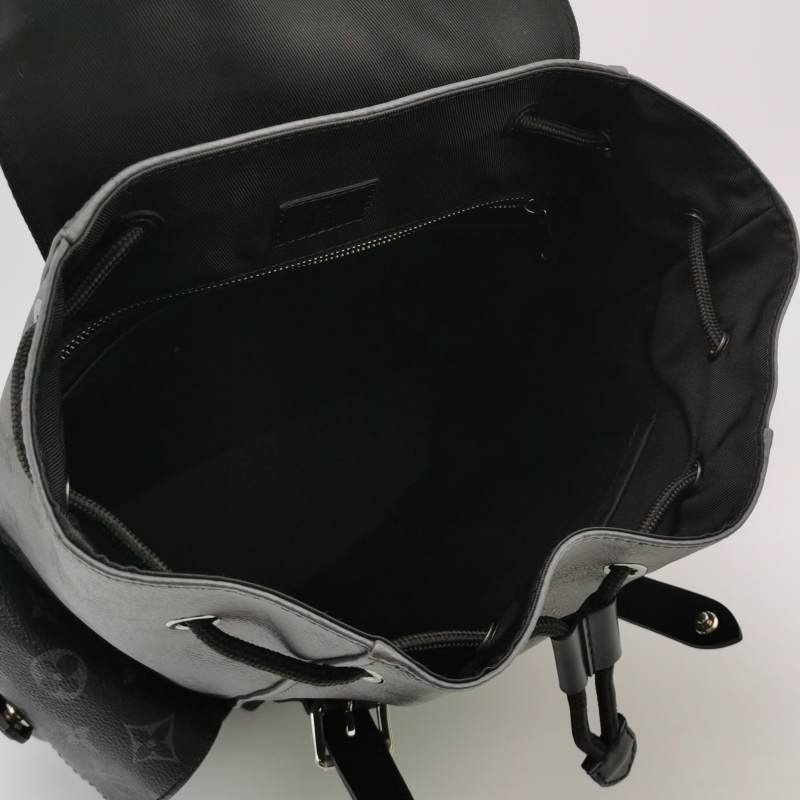 Louis Vuitton (LV) Christopher小號牛皮拼色Monogram印花垂蓋雙肩包晶片款-6