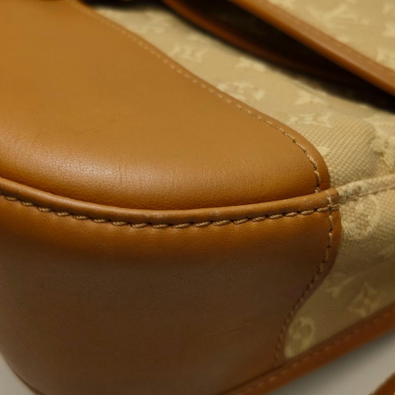 Louis Vuitton (LV) Marjorie牛皮帆布老花中古Hobo斜背包肩肩包-23