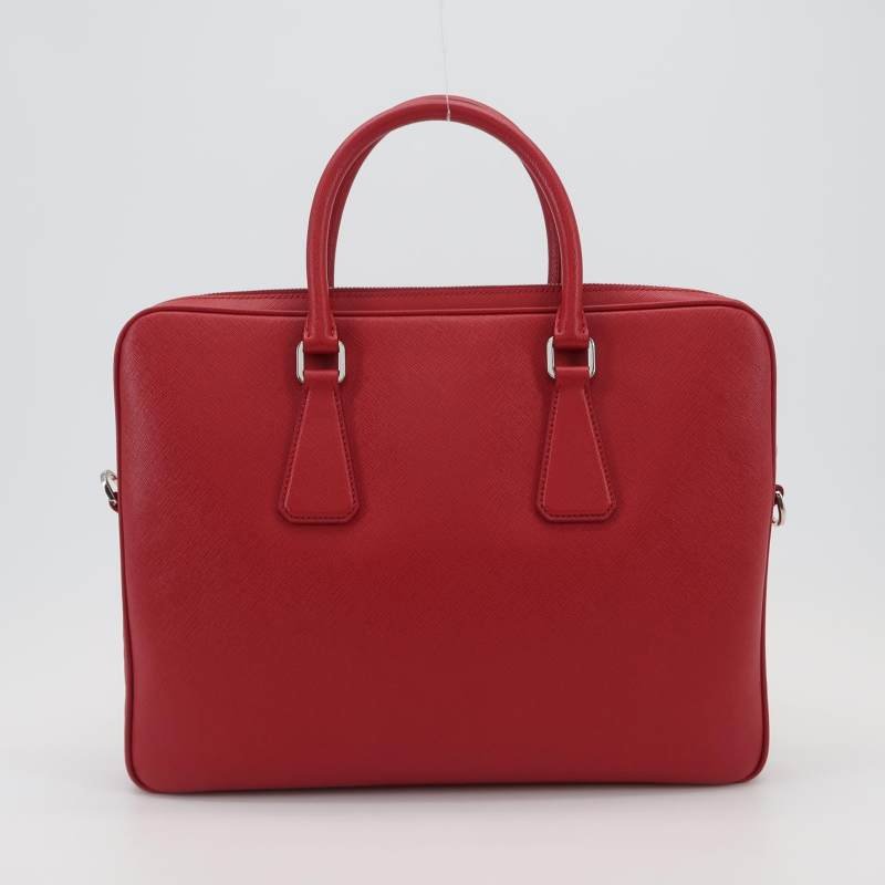 Prada 牛皮純色三角標誌斜背包單肩包-4