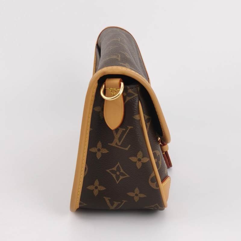Louis Vuitton (LV) Diane植鞣革Monogram印花斜背包單肩包晶片款-3
