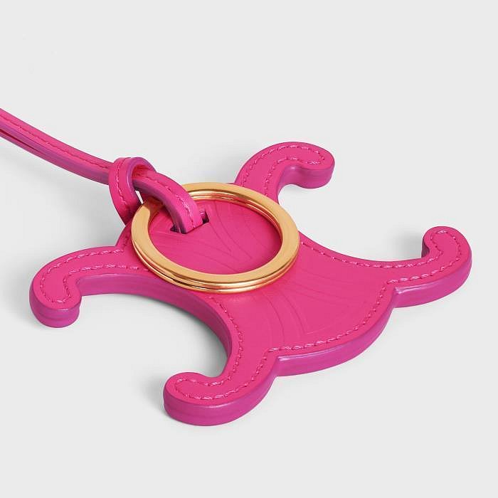 💎Han's house精品服飾💎 CELINE 小牛皮 TRIOMPHE 手袋吊墜 原價8400-2