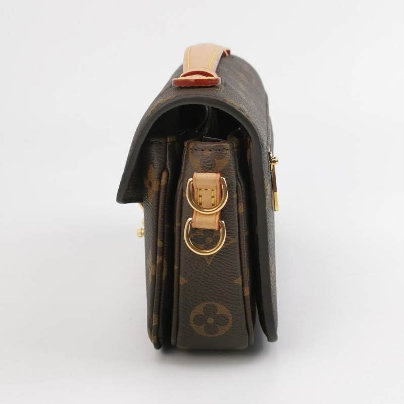 Louis Vuitton (LV) Pochette Metis East West植鞣革老花斜背包單肩包晶片款-2