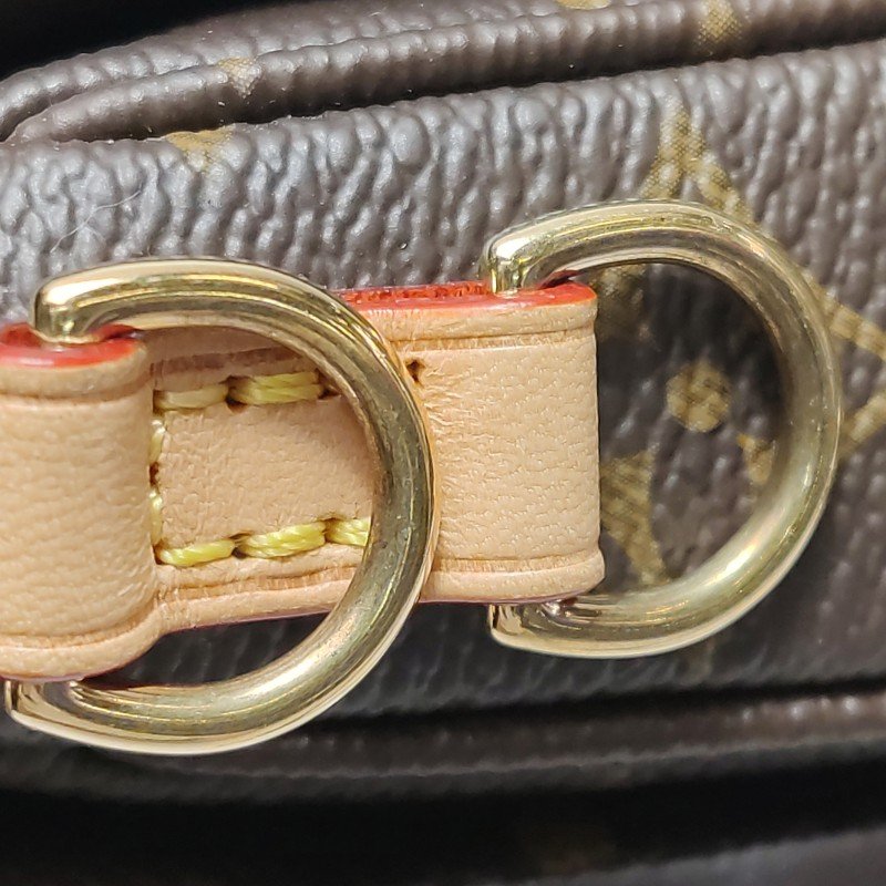 Louis Vuitton (LV) Pochette Metis East West植鞣革老花斜背包單肩包晶片款-11