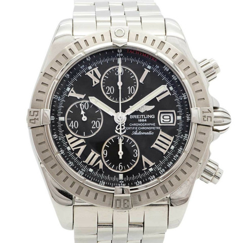 百年靈 Chronomat A13356 黑色錶盤男士腕錶