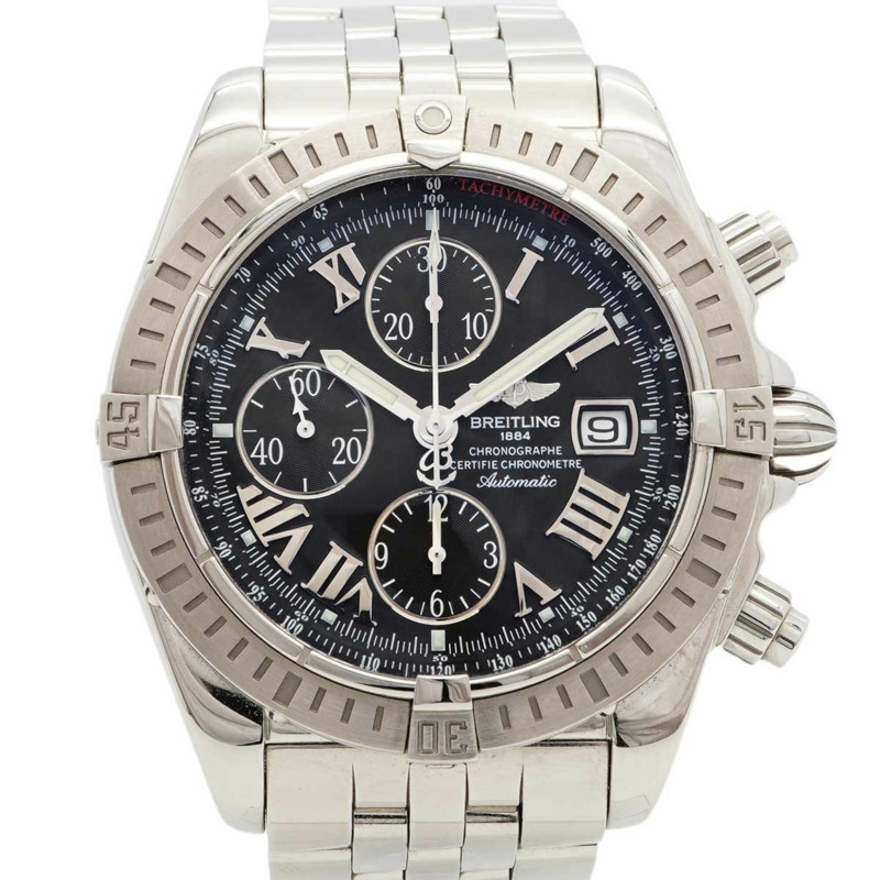 百年靈 Chronomat A13356 黑色錶盤男士腕錶-0