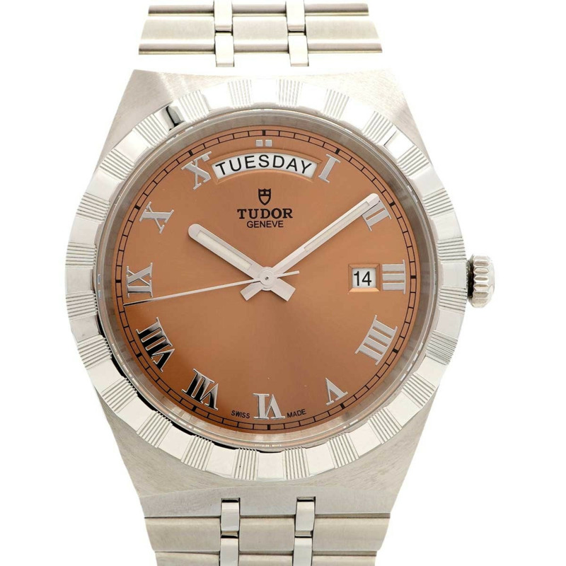 帝舵皇家28600棕色錶盤男士腕錶-0